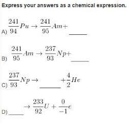 fill in the blanks in the partial decay series